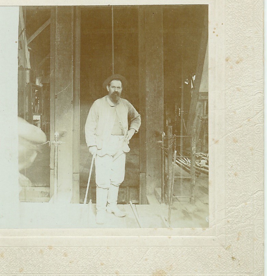 Mine Captain Richard Harry, my great grandfather, at the Harry Shaft, New Almaden Quicksilver Mine, Santa Clara, California, c1895